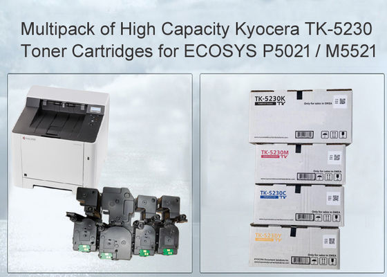 京セラ ECOSYS M5521 ブラック＆カラー トナーカートリッジ TK5230 CMYK 4色パック Japan Toner パウダー入り